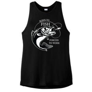 Born To Fish Ladies PosiCharge Tri-Blend Wicking Tank