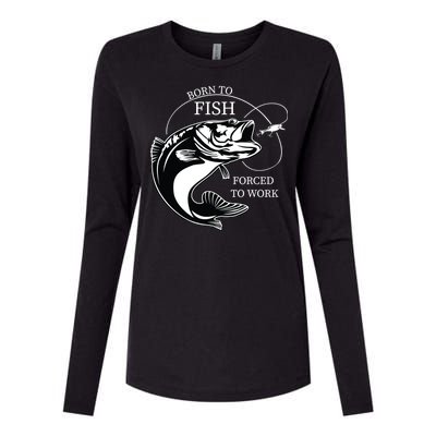 Born To Fish Womens Cotton Relaxed Long Sleeve T-Shirt