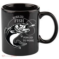 Born To Fish 11oz C Handle Ceramic Mug
