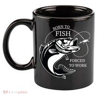 Born To Fish 11oz C Handle Ceramic Mug
