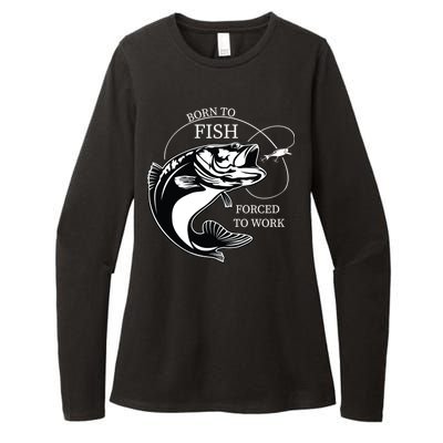 Born To Fish Womens CVC Long Sleeve Shirt