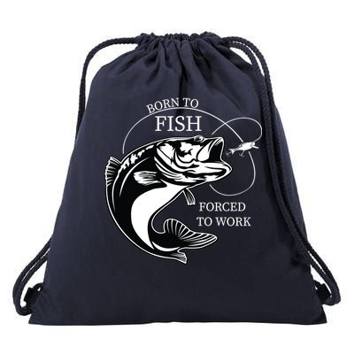 Born To Fish Drawstring Bag