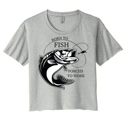 Born To Fish Women's Crop Top Tee