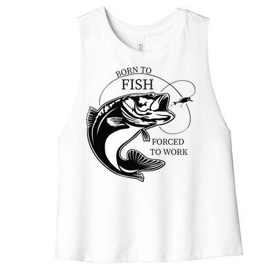 Born To Fish Women's Racerback Cropped Tank