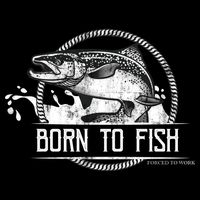 Born To Fish Forced To Work Hoodie