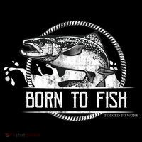 Born To Fish Forced To Work Impact Tech Backpack