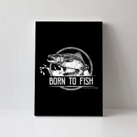 Born To Fish Forced To Work Canvas