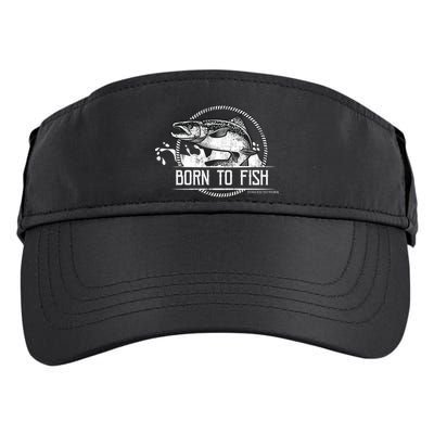 Born To Fish Forced To Work Adult Drive Performance Visor