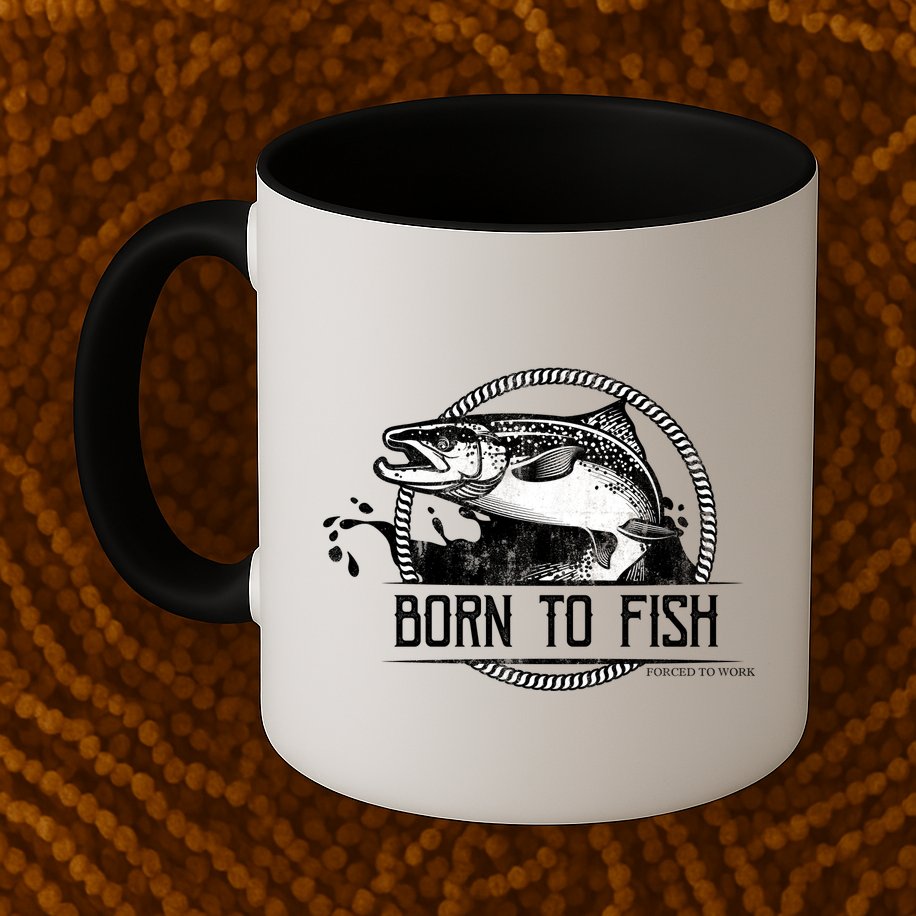 Born To Fish Forced To Work Mug