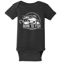 Born To Fish Forced To Work Baby Bodysuit