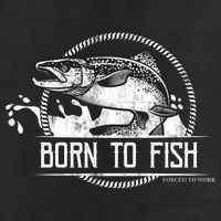 Born To Fish Forced To Work Golf Towel