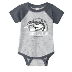 Born To Fish Forced To Work Infant Baby Jersey Bodysuit