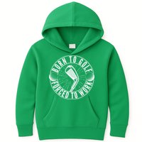 Born To Golf Force To Work Kids Hoodie