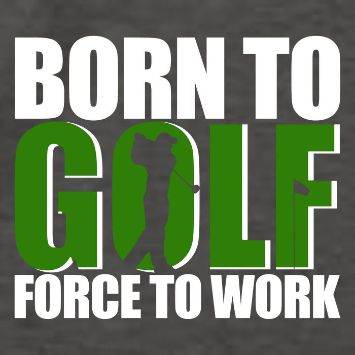 Born To Golf Force To Work Golfing Fan Vector Backpack