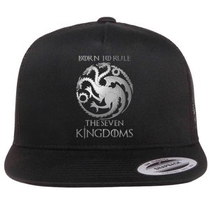 Born To Rule The Seven Kingdoms Flat Bill Trucker Hat