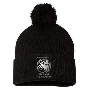 Born To Rule The Seven Kingdoms Pom Pom 12in Knit Beanie