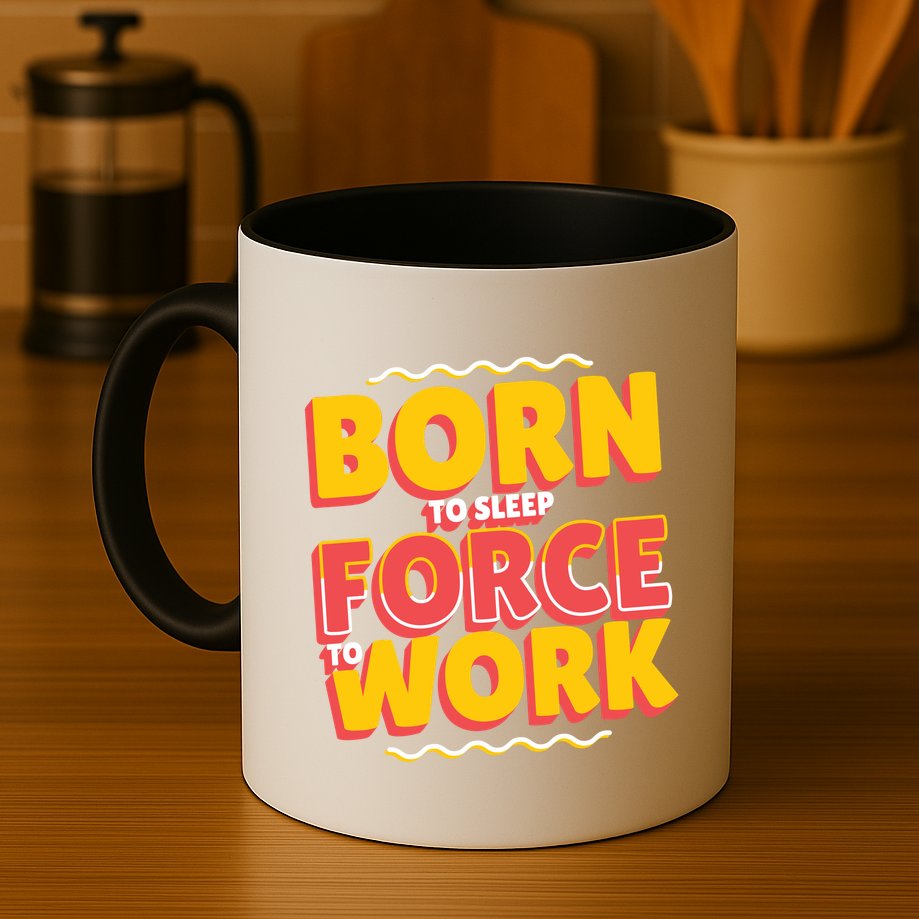 Born To Sleep Force To Work Mug