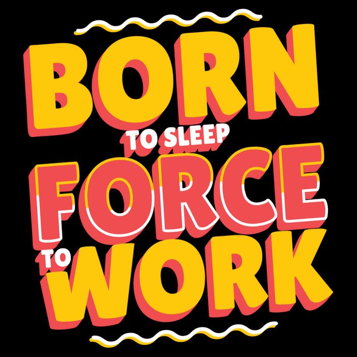 Born To Sleep Force To Work 16 in Basic Backpack