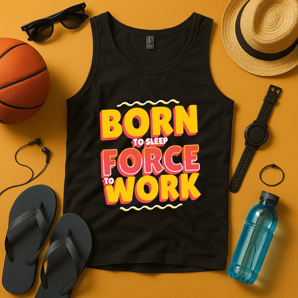 Born To Sleep Force To Work Tank Top