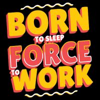 Born To Sleep Force To Work Cropped Pullover Crew