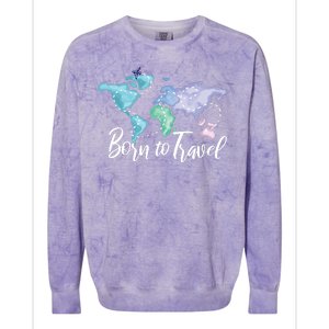 Born To Travel Colorblast Crewneck Sweatshirt