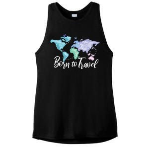 Born To Travel Ladies PosiCharge Tri-Blend Wicking Tank