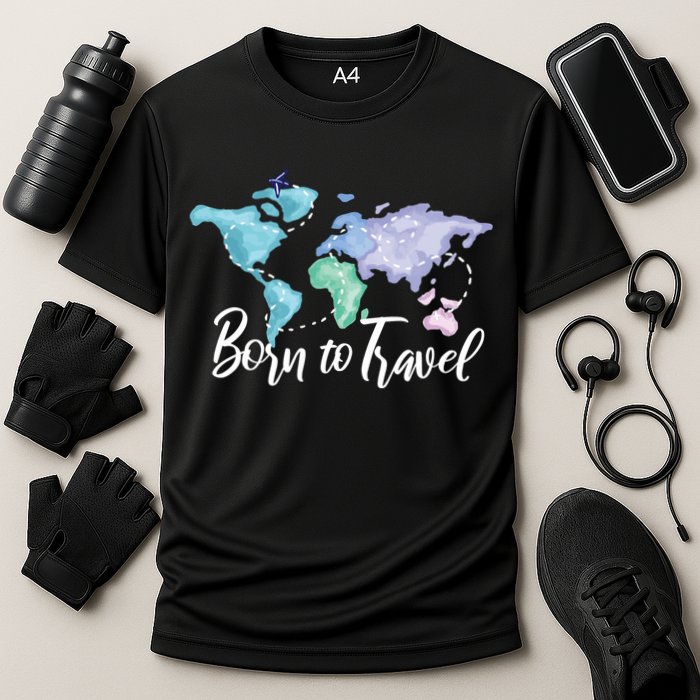 Born To Travel Cooling Performance Crew T-Shirt