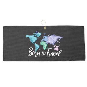 Born To Travel Large Microfiber Waffle Golf Towel