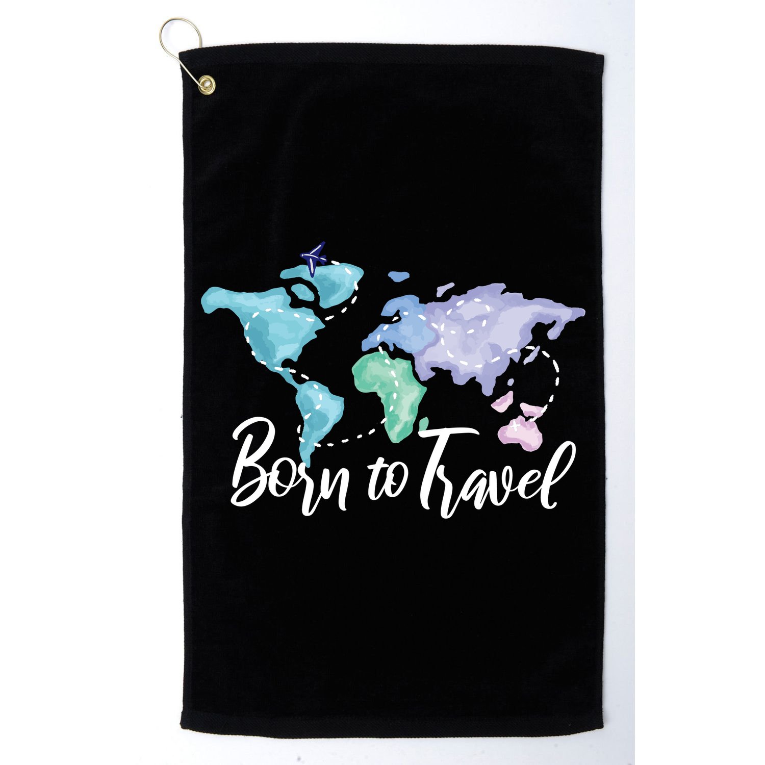 Born To Travel Golf Towel
