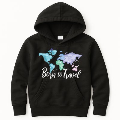 Born To Travel Kids Hoodie
