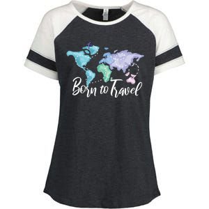 Born To Travel Enza Ladies Jersey Colorblock Tee