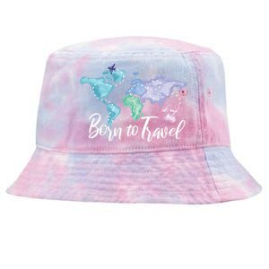 Born To Travel Tie-Dyed Bucket Hat