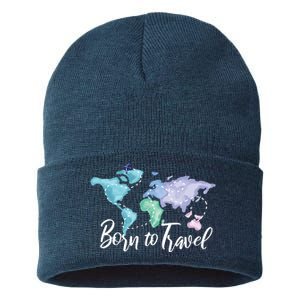 Born To Travel Sustainable Knit Beanie