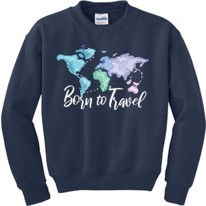 Born To Travel Kids Sweatshirt