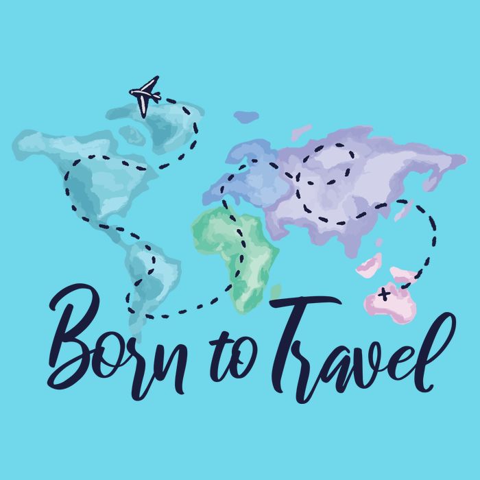 Born To Travel Womens T-Shirt