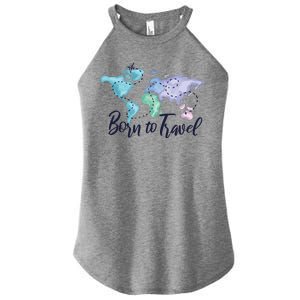 Born To Travel Women's Perfect Tri Rocker Tank