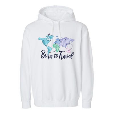 Born To Travel Garment-Dyed Fleece Hoodie