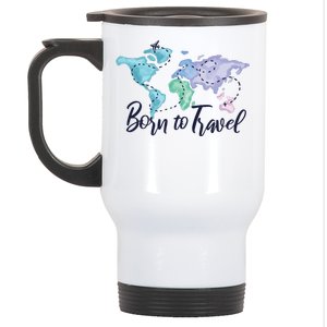 Born To Travel Stainless Steel Travel Mug