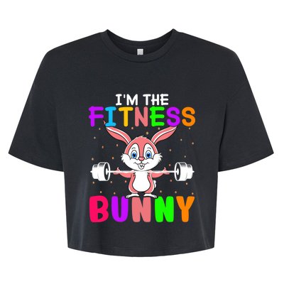 Buns Of Steel Fitness Rabbit Bunny Lover Gym Workout Easter Bella+Canvas Jersey Crop Tee