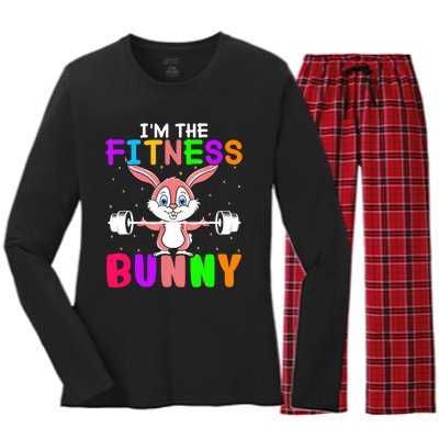 Buns Of Steel Fitness Rabbit Bunny Lover Gym Workout Easter Women's Long Sleeve Flannel Pajama Set 