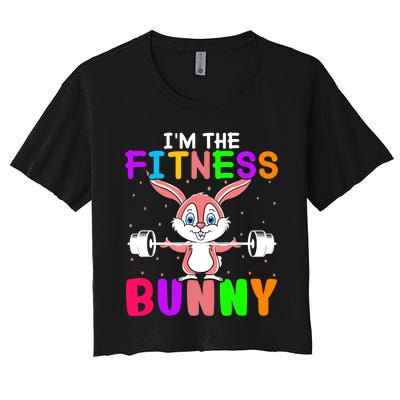 Buns Of Steel Fitness Rabbit Bunny Lover Gym Workout Easter Women's Crop Top Tee