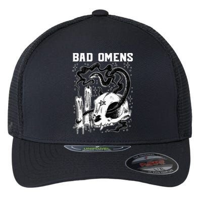 B.A.D O.M.E.N.S Snake And Skull Flexfit Unipanel Trucker Cap