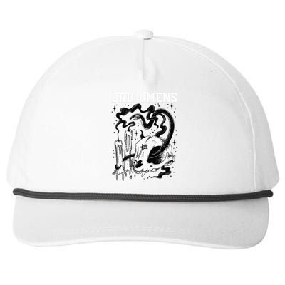 B.A.D O.M.E.N.S Snake And Skull Snapback Five-Panel Rope Hat