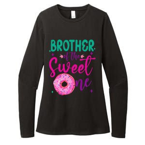 Brother Of Sweet One 1st Bday Party Matching Family Donut Womens CVC Long Sleeve Shirt