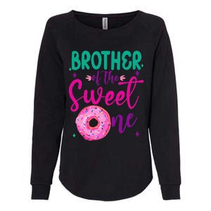 Brother Of Sweet One 1st Bday Party Matching Family Donut Womens California Wash Sweatshirt