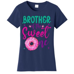 Brother Of Sweet One 1st Bday Party Matching Family Donut Women's T-Shirt