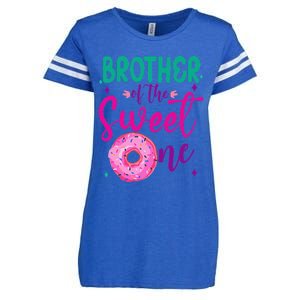 Brother Of Sweet One 1st Bday Party Matching Family Donut Enza Ladies Jersey Football T-Shirt