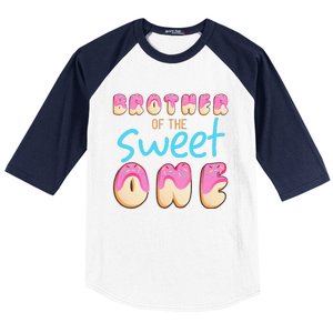 Brother Of Sweet One First Bday Party Matching Family Donut Baseball Sleeve Shirt