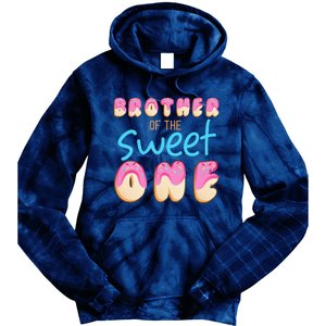 Brother Of Sweet One First Bday Party Matching Family Donut Tie Dye Hoodie