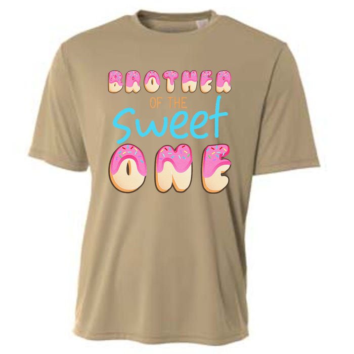 Brother Of Sweet One First Bday Party Matching Family Donut Cooling Performance Crew T-Shirt